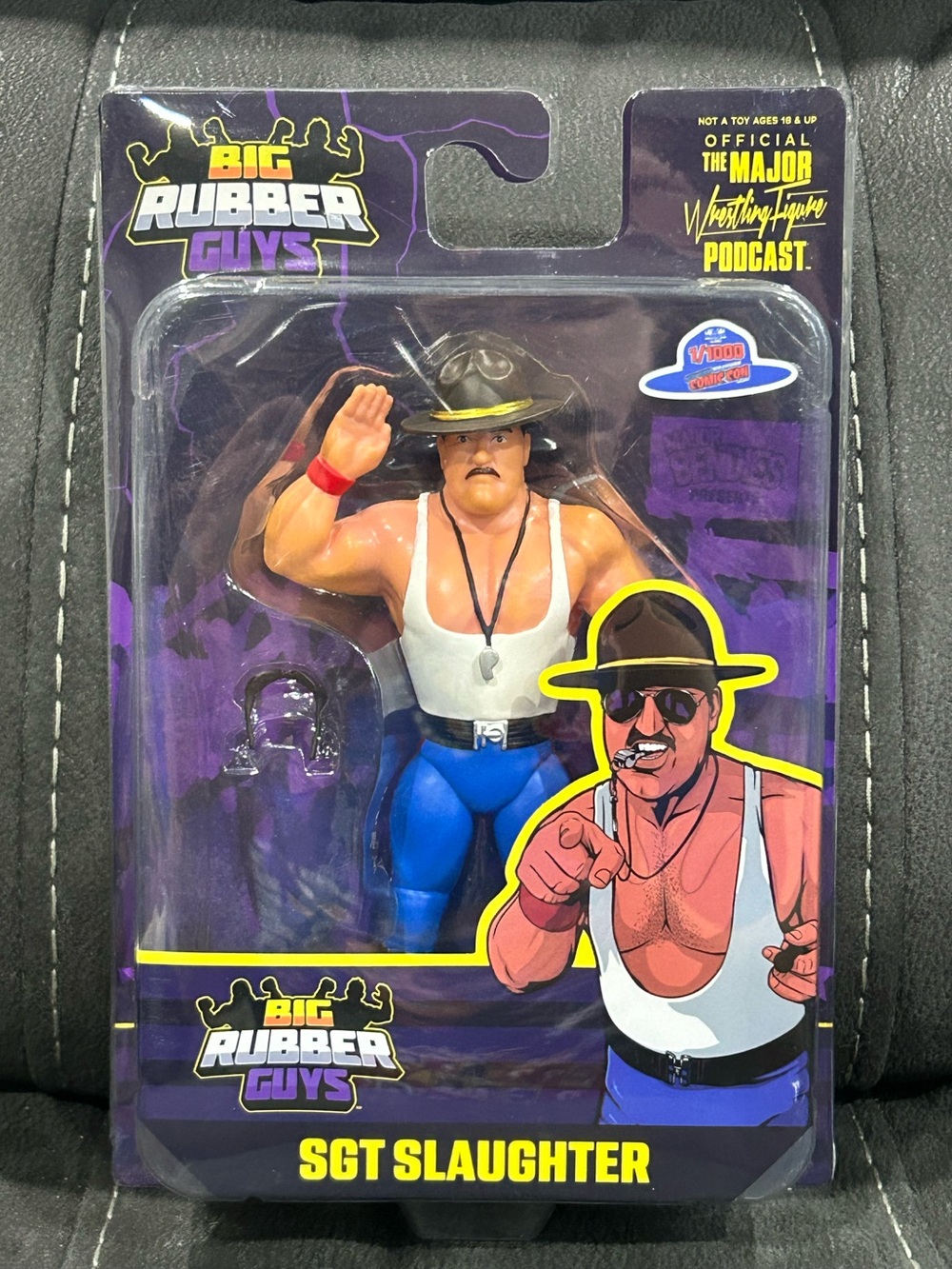 Sgt Slaughter 1/1000 NYCC exclusive! Big rubber guys! Major pod!